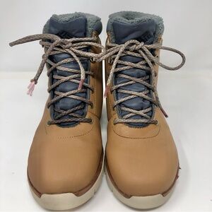 Columbia Keetley Waterproof Brown Leather Lace Up Boots Insulated Snow Hiking